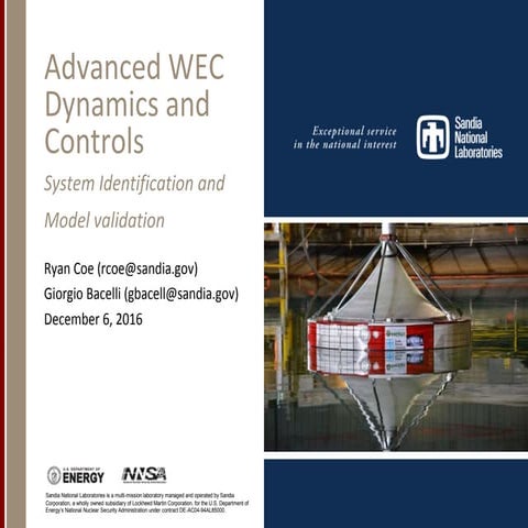 Advanced WEC Dynamics and Controls: System Identification and Model Validation
