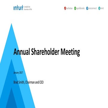 Intuit Annual Shareholder Meeting 2017