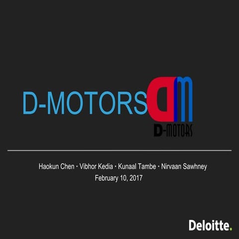 Deloitte consulting case competition.