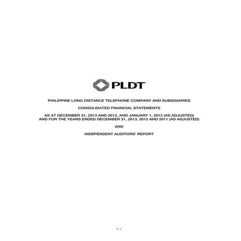 PLDT Financial Statements (2013-2015)