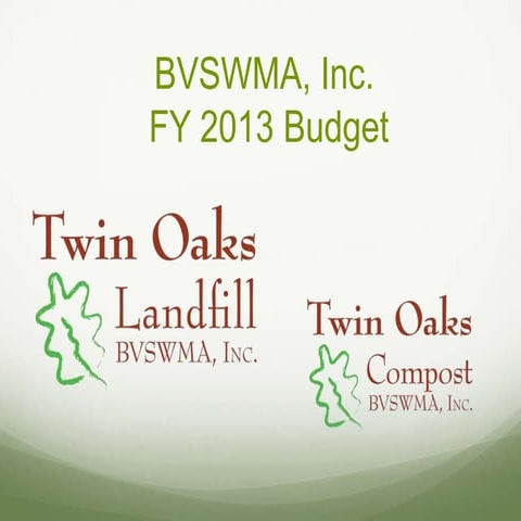Twin Oaks Landfill Overview | PPTX