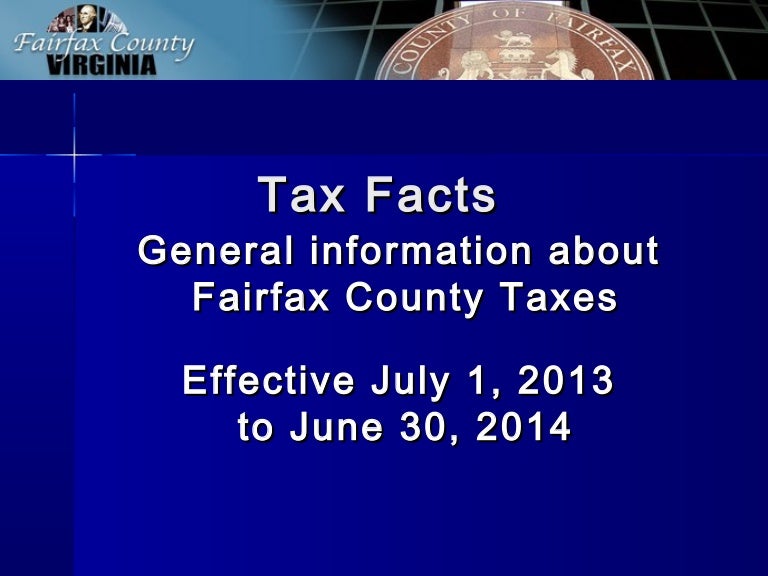 Fairfax County FY2014 Tax Facts