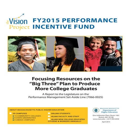 FY2015 Vision Project Performance Incentive Fund Report