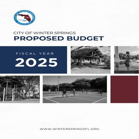 Winter Springs Florida FY2025 Proposed Budget Report