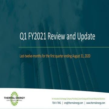 Thermal Energy 2020 Q1 Financial Summary