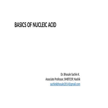 Comprehensive Introduction to the Basics of Nucleic Acid Structure and ...
