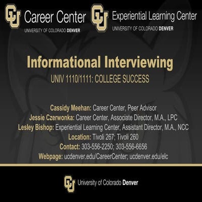 Informational Interviewing