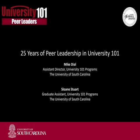 25 Years of Peer Leadership in University 101