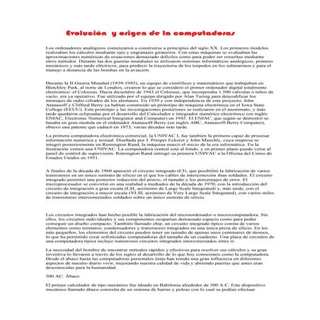 Evolucion de las computadoras