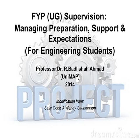 Undergraduate Final Year Project Guideline for Lecturers 2014