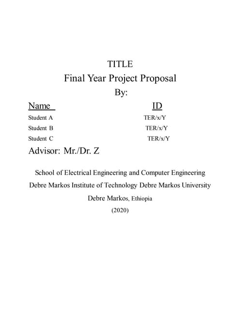 Fyp proposal format