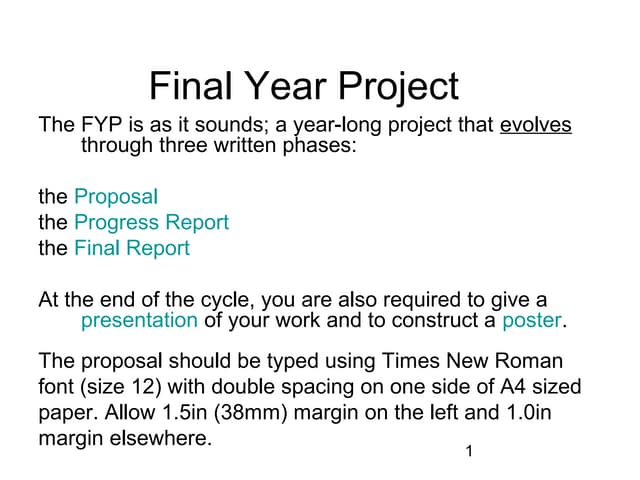 Fyp proposal writing