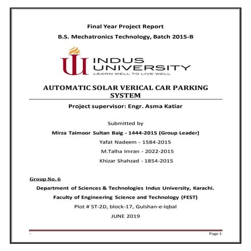 Automatic Solar Vertical Car Parking