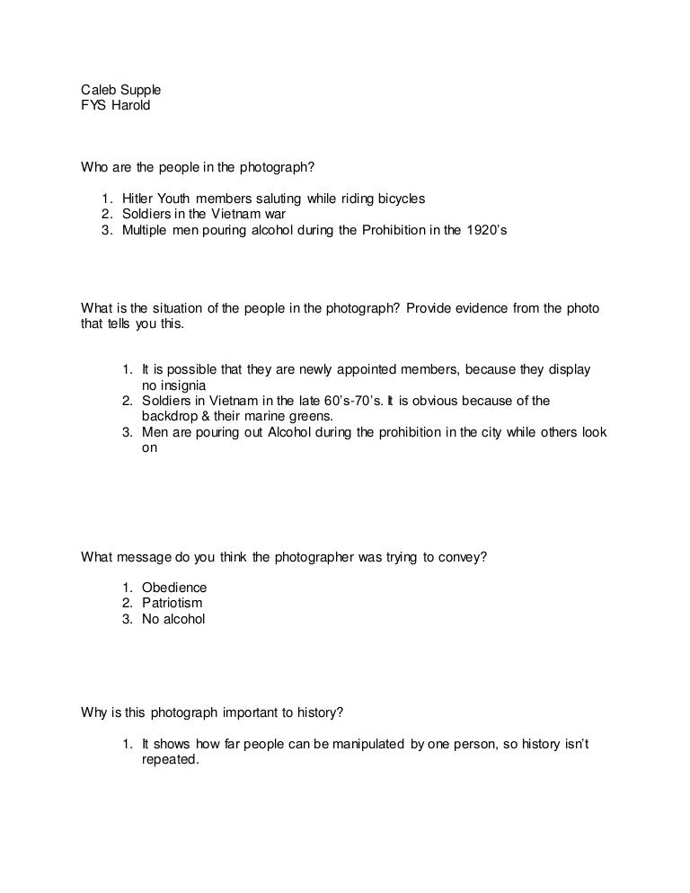 Pictorial essay sample picture