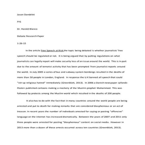 Fys research paper