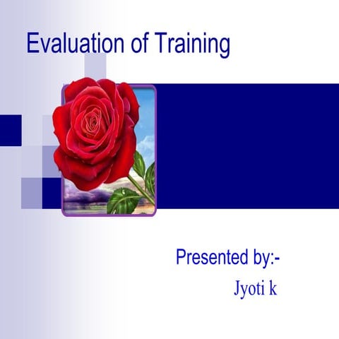 G.training evaluation by jyoti k