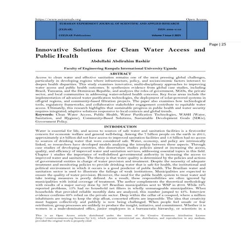 Innovative Solutions for Clean Water Access and  Public Health (www.kiu.ac.ug)