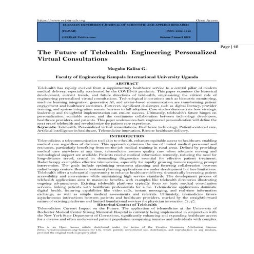 The Future of Telehealth: Engineering Personalized  Virtual Consultations (ww...