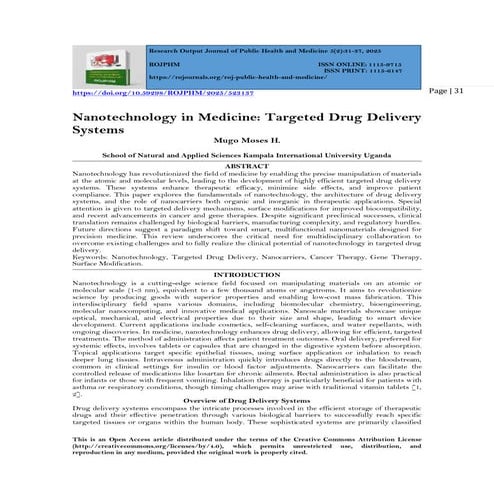 Nanotechnology in Medicine: Targeted Drug Delivery Systems (www.kiu.ac ...