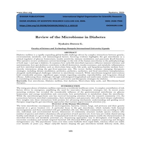 Role of the Gut Microbiome in Type 1 and Type 2 Diabetes Pathogenesis ...