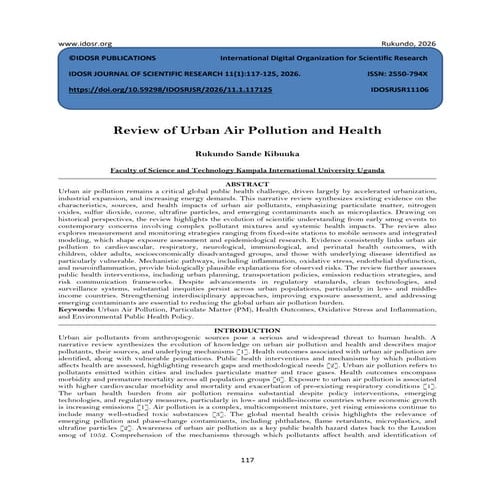 Review of Urban Air Pollution and Health (www.kiu.ac.ug) | PDF