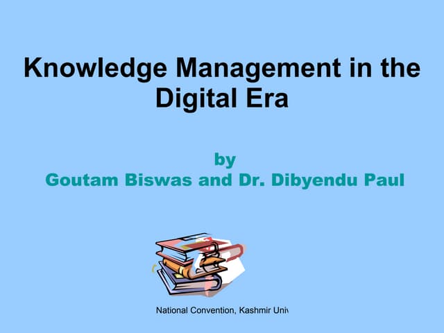 G.Bs Presentation Of Kashmir Univ.National Convention Of Knowledge Resource In India, 2009