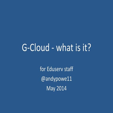 G cloud - what is it?