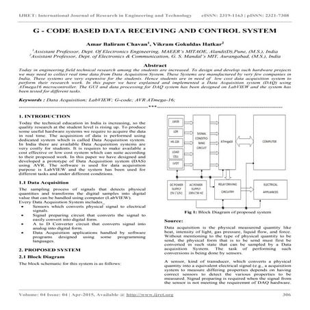 G   code based data receiving and control system