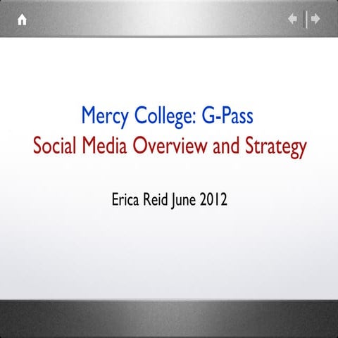 Branding and Social Media Overview: Mercy College G Pass