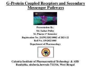 G-Protein Coupled Receptors and Secondary Messenger Pathways