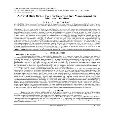 A Novel High Order Tree for Securing Key Management for Multicast Services