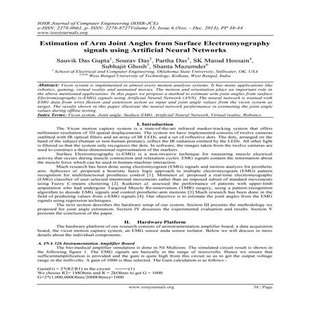 Estimation of Arm Joint Angles from Surface Electromyography signals using Ar...