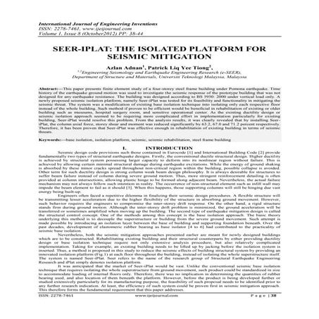 International Journal of Engineering Inventions (IJEI)