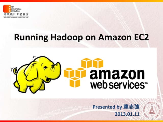Running Hadoop on Amazon EC2