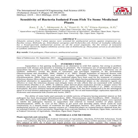 The International Journal of Engineering and Science (The IJES)