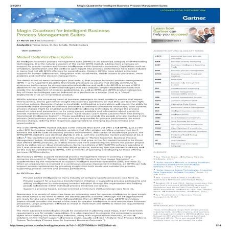 G03.2014   Intelligent Business Process Management Suites