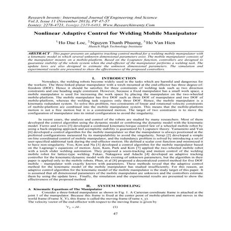 Slotine adaptive control-manipulators | PDF