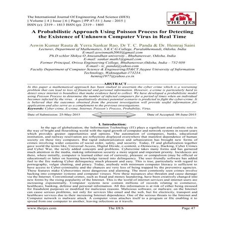 A Probabilistic Approach Using Poisson Process for Detecting the Existence of...