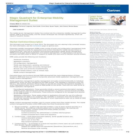 G06.2014   magic-quadrant-for-enterprise-mobility-management-suites