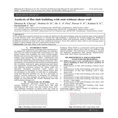 STUDY OF PUSHOVER ANALYSIS OF G+10 RCC BUILDING WITH SHEAR WALL | PDF