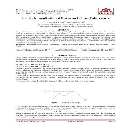 A Study for Applications of Histogram in Image Enhancement