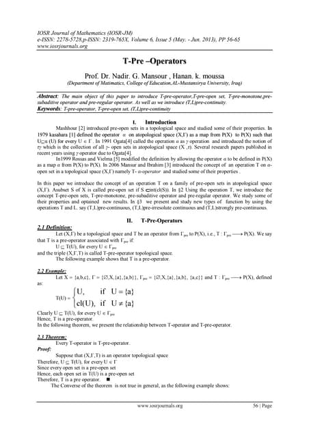Pre- Operator Compact Space | PDF