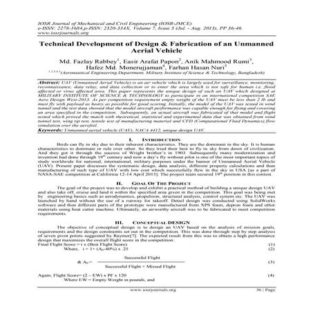 DEVELOPMENT OF FIXED WING VTOL UAV. | PDF