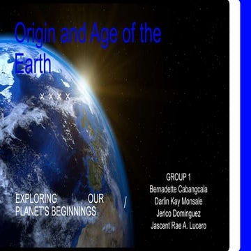 Origin of the Earth | PDF