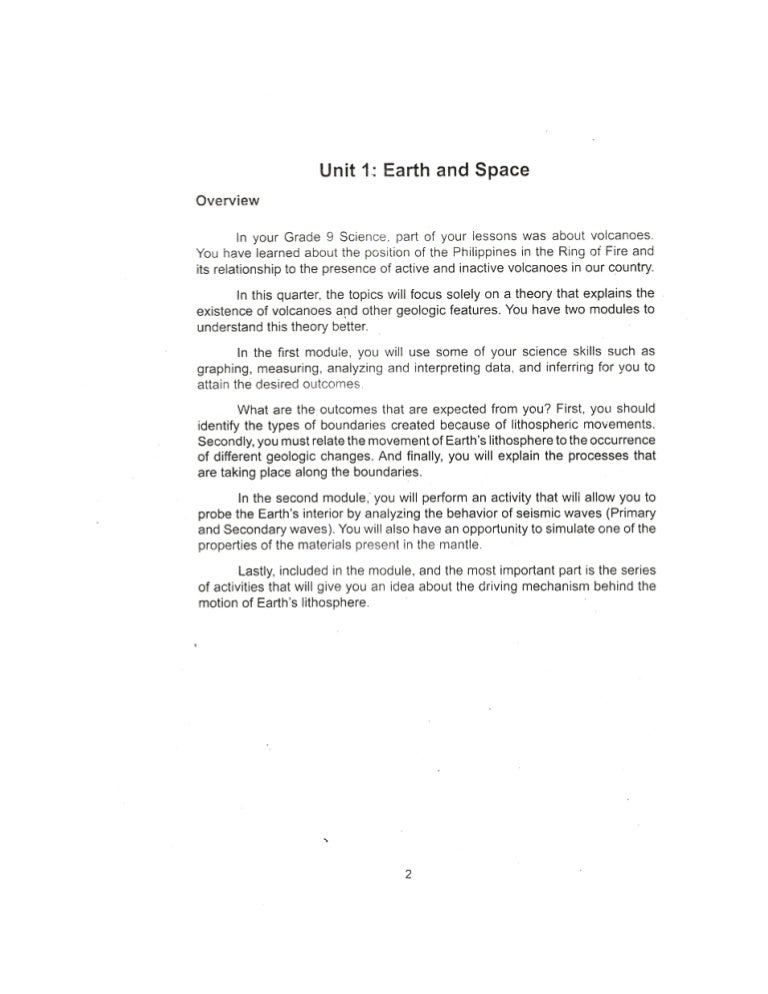 Grade 10 Science Learner's Material Activity 1Find The Center