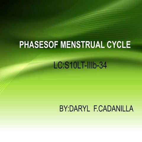 G10 menstrual cycle ppt