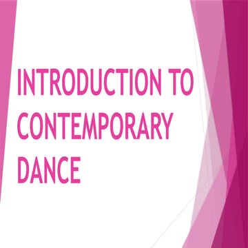 Introduction To Contemporary Dance And Basic Hand Movements | PPTX