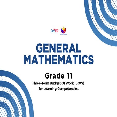 Comprehensive Grade 11 General Mathematics Curriculum Guide for Senior ...