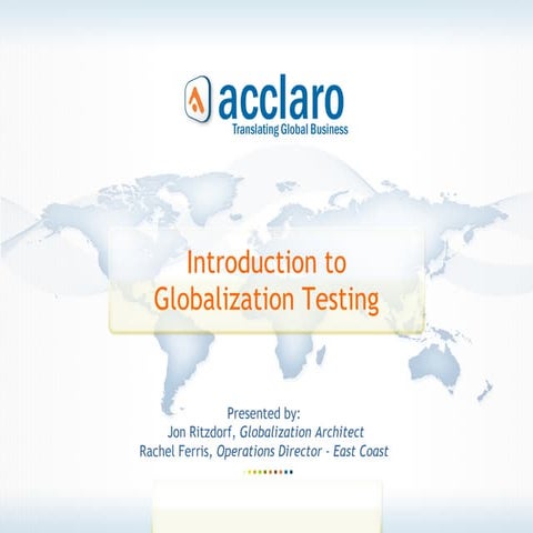 Introduction to Globalization Testing with Acclaro