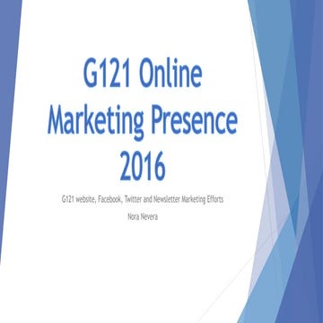 G121 Online Marketing Analysis